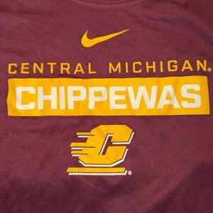 Nike Maroon and Yellow Central Michigan T-Shirt